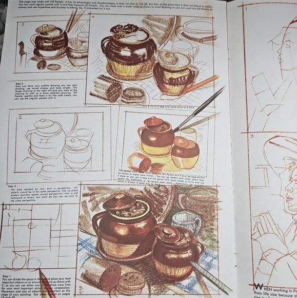 How to Draw With Pastels by Walter Foster Art Instruction Drawing Book #6 VTG - Picture 6 of 16